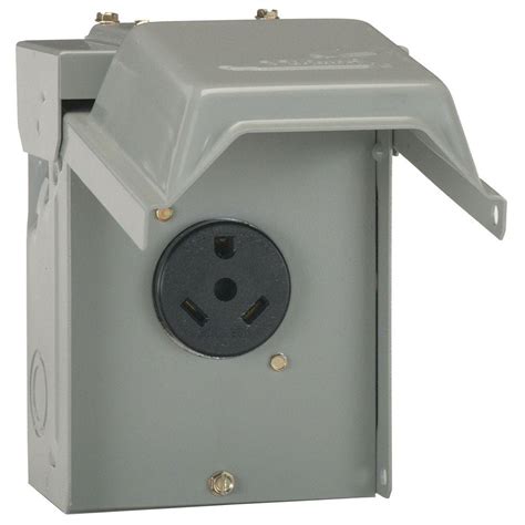 rv electric hookup box|30 amp rv wall outlet.